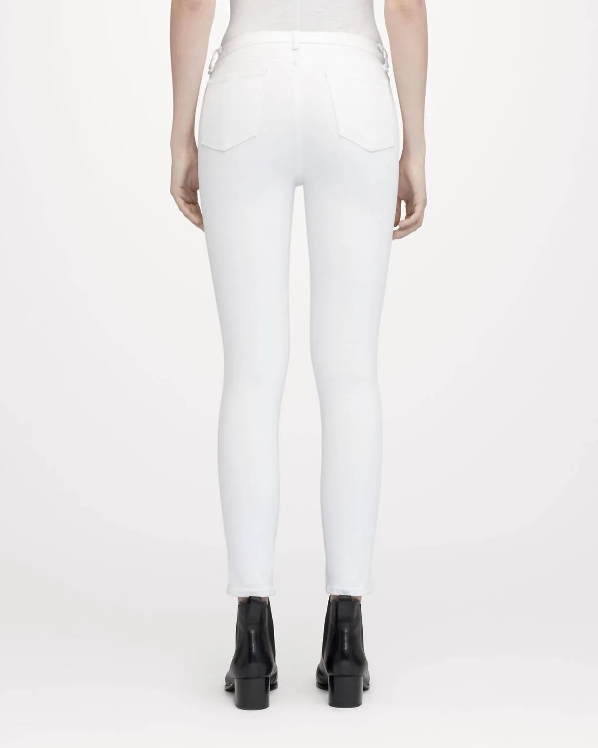 High Rise Ankle Skinny Jean In Blanc