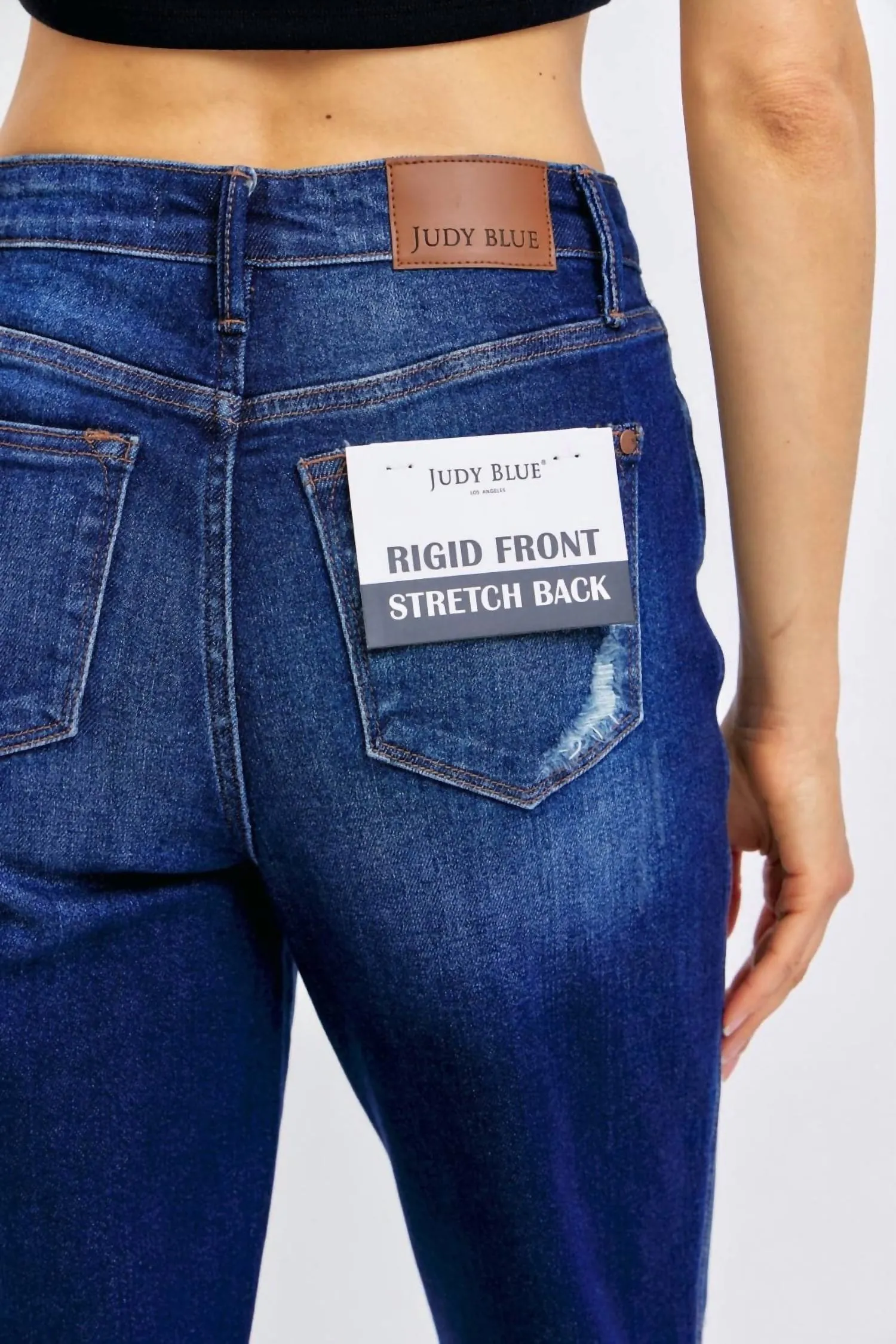 High Waist Straight Jeans In Dark