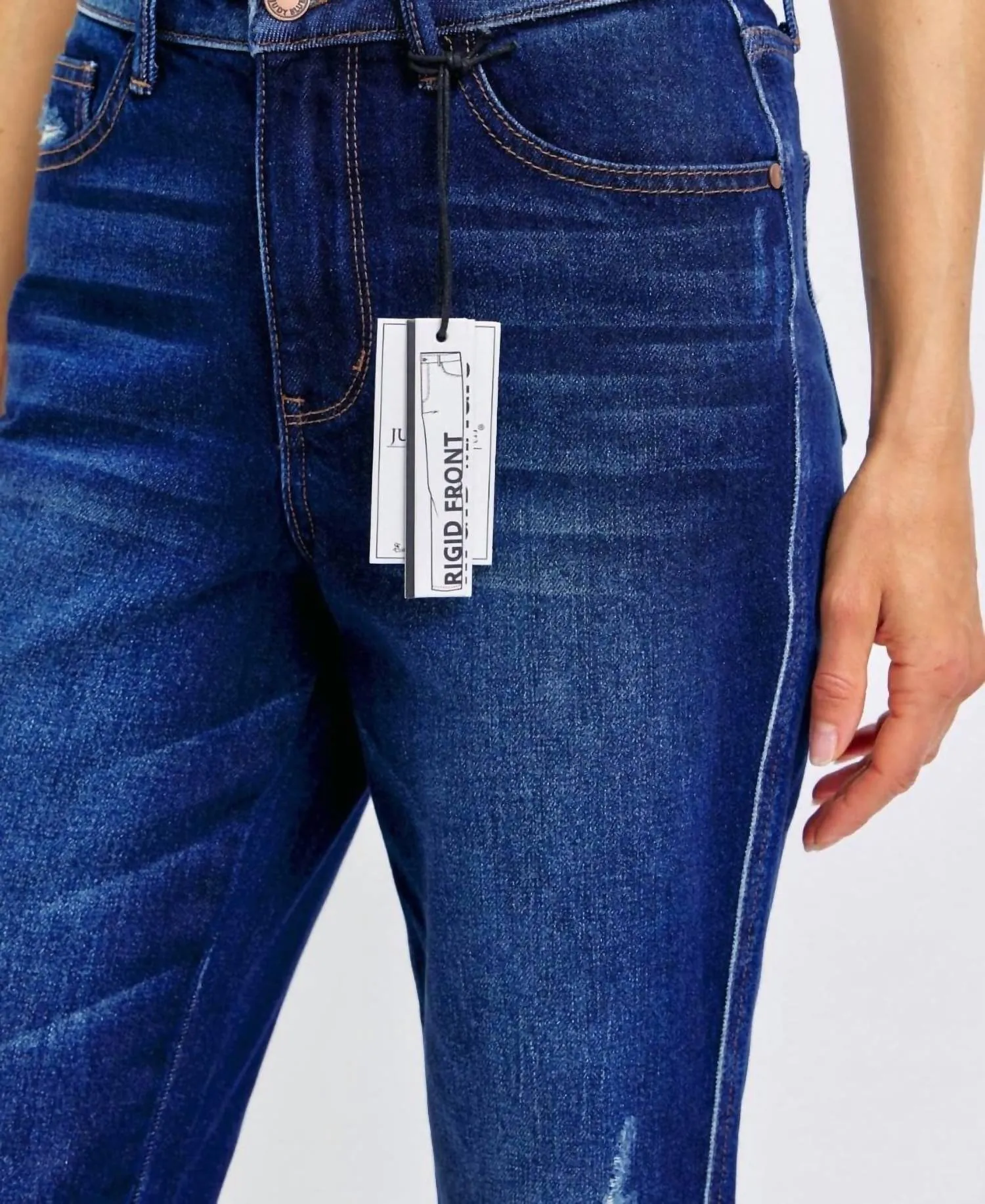 High Waist Straight Jeans In Dark