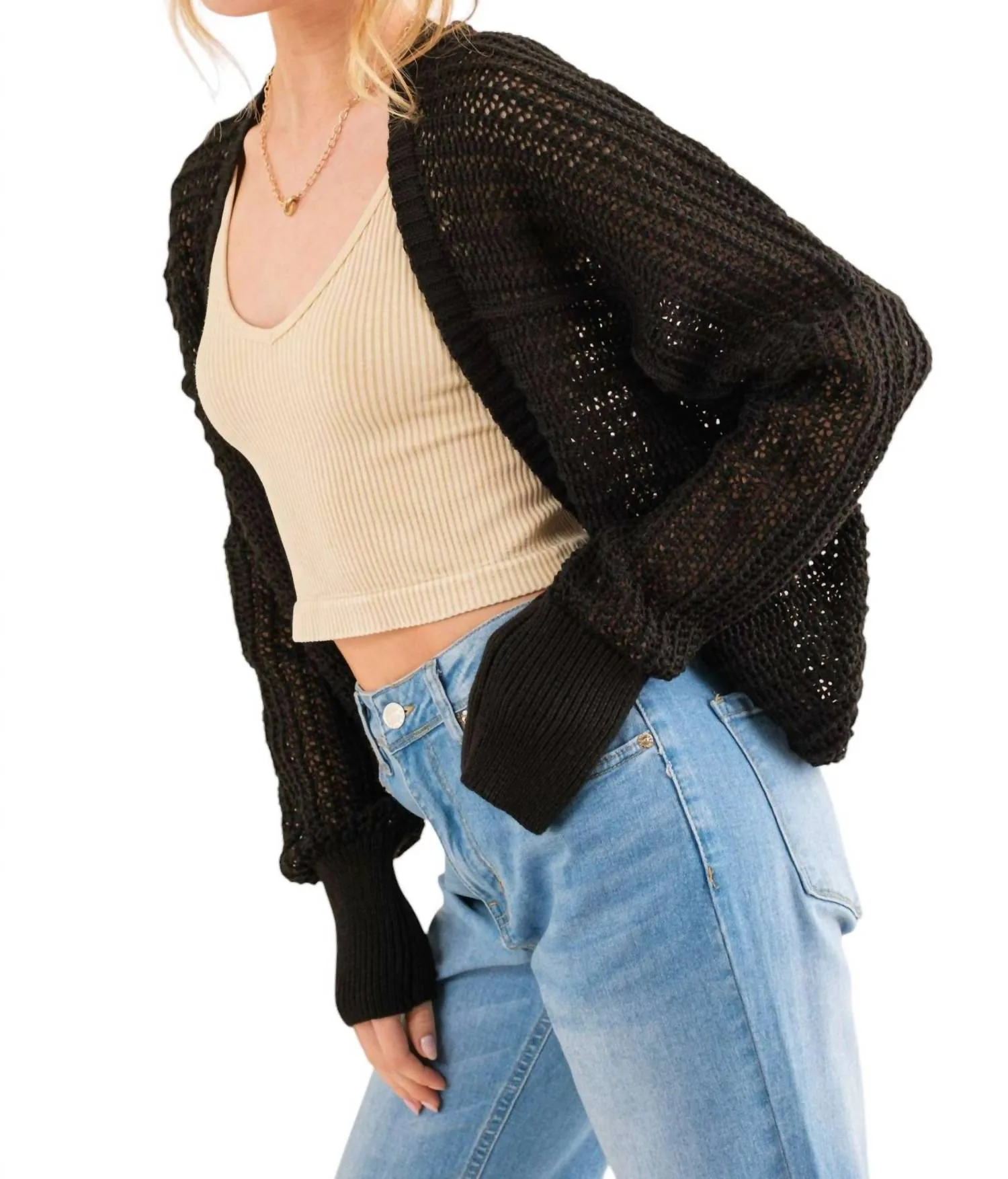 How You Feel Bolero Cardigan In Black