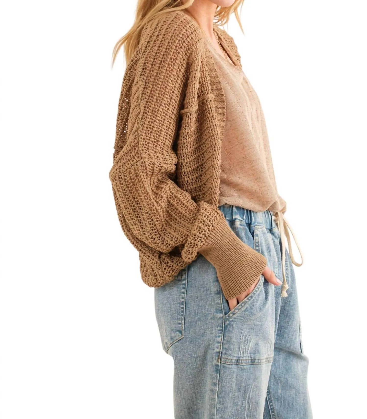 How You Feel Bolero Cardigan In Oak