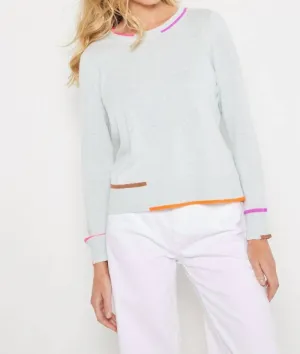 In Line Sweater In Iced Blue