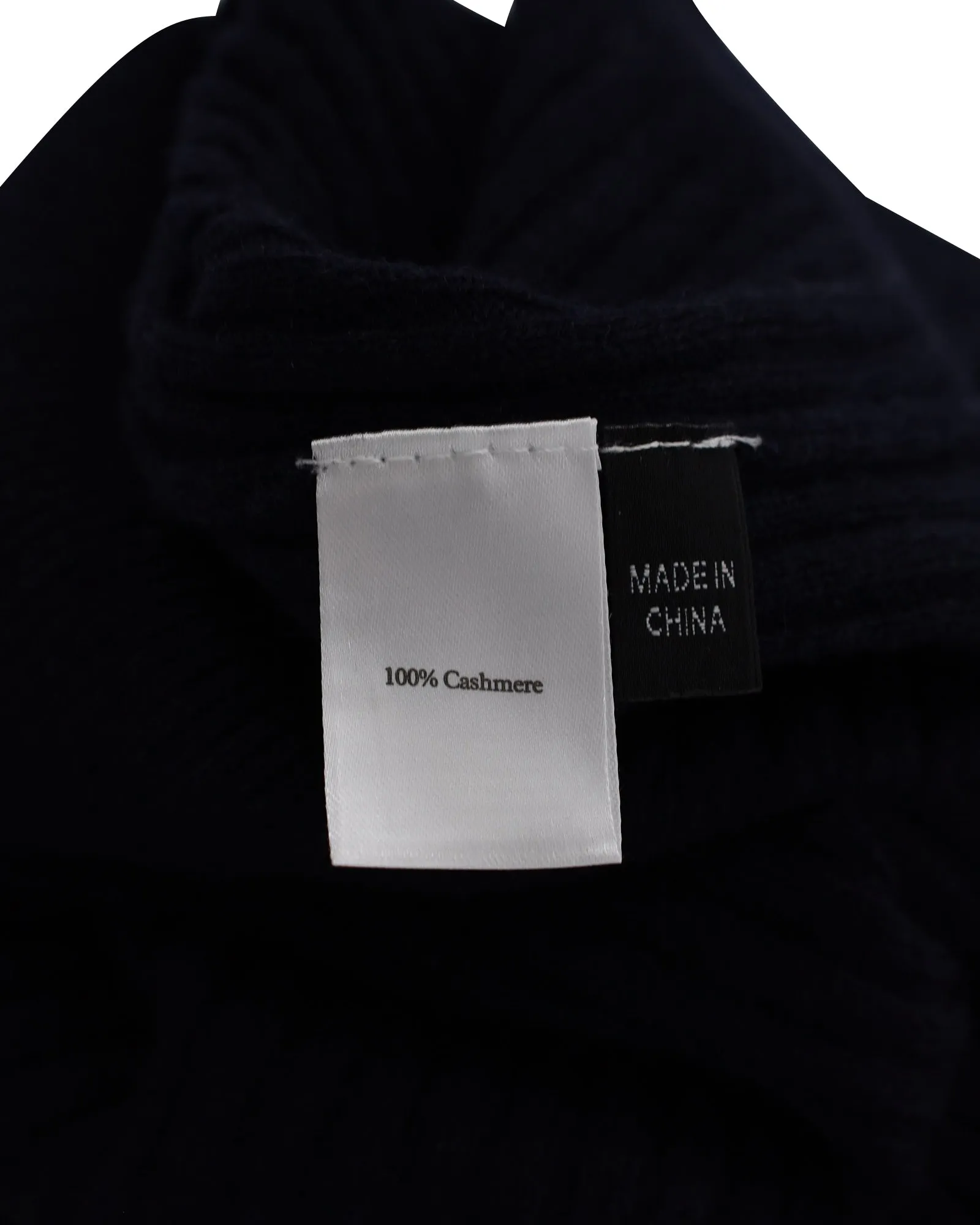 Iris & Ink V-neck Sweater in Navy Blue Cashmere