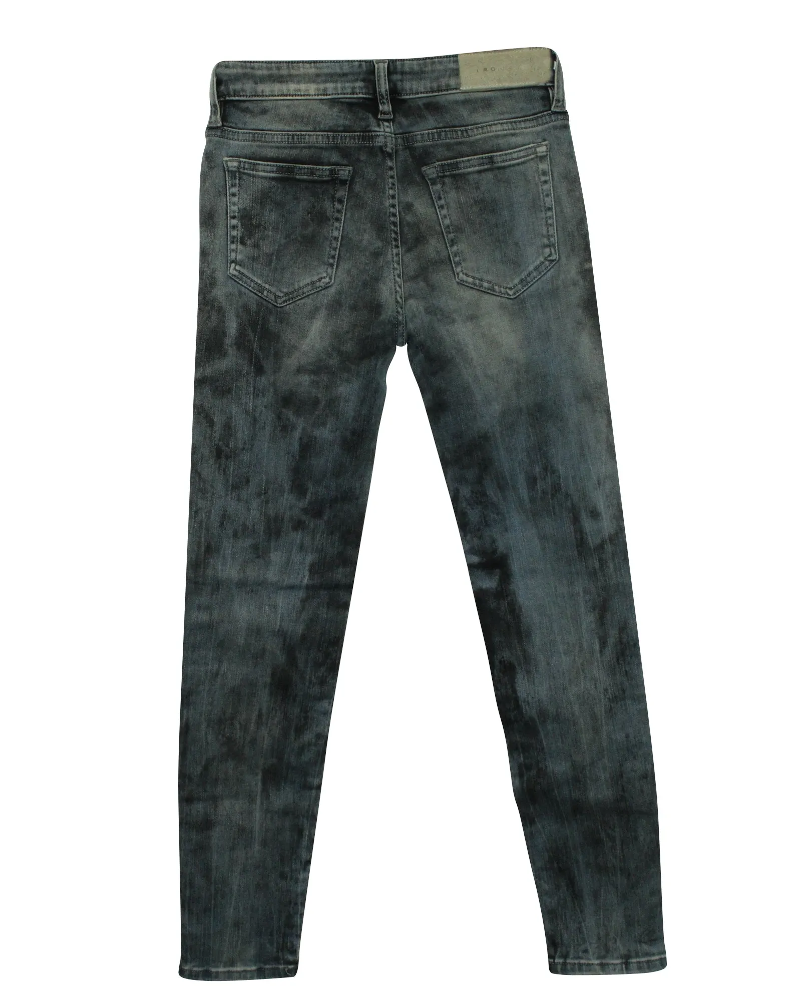 Iro Acid-Washed Jeans in Blue Cotton