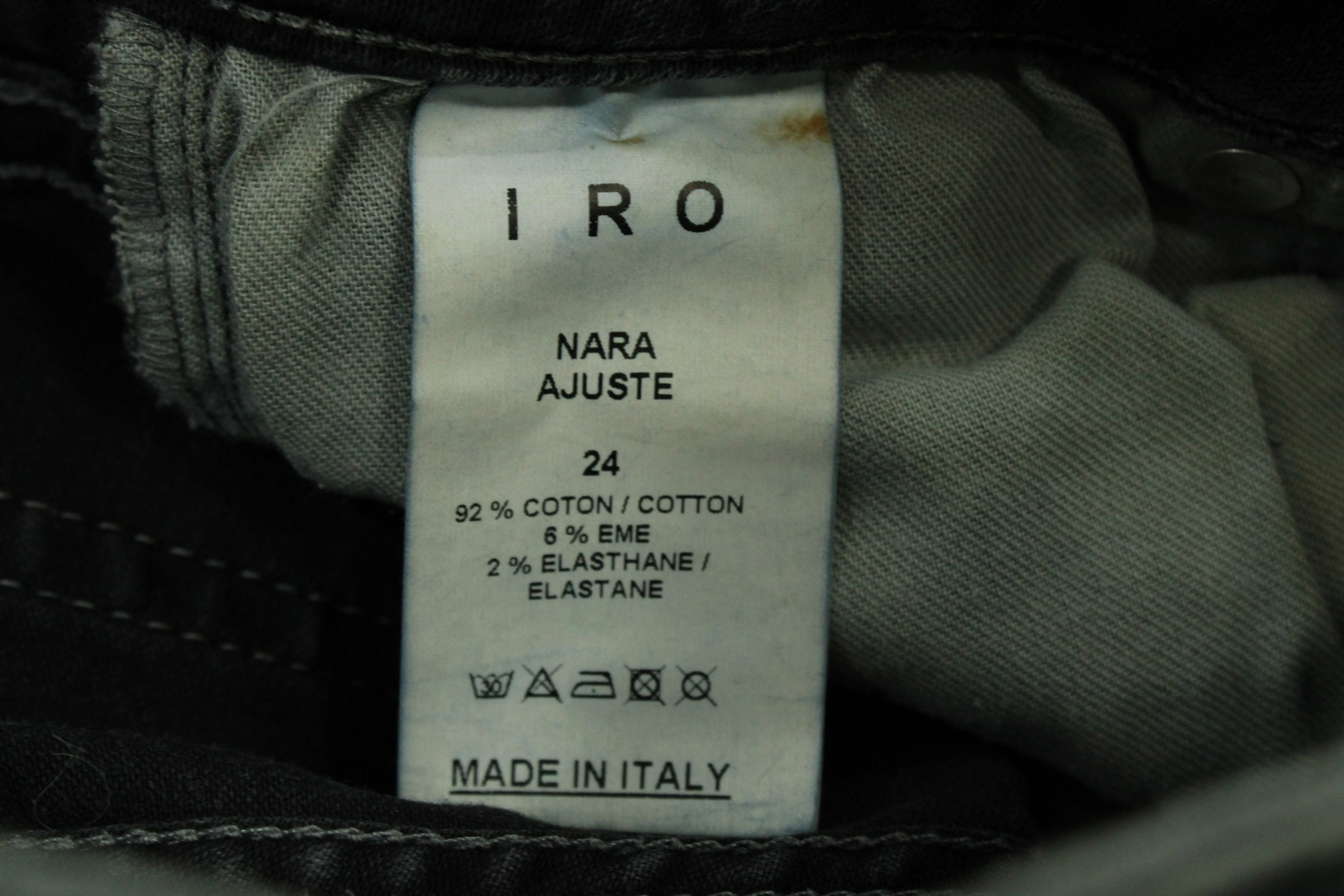Iro Acid-Washed Jeans in Blue Cotton