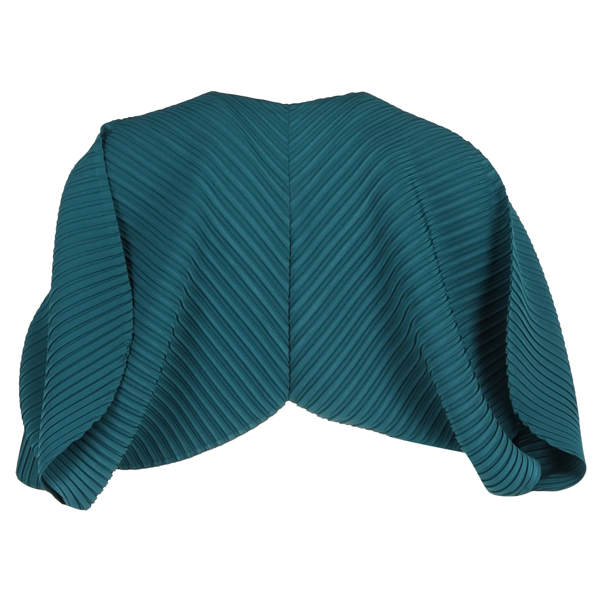 Issey Miyake Pleat Jacket in Green Polyester