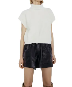 Jack Turtleneck Sweater Vest In Feather