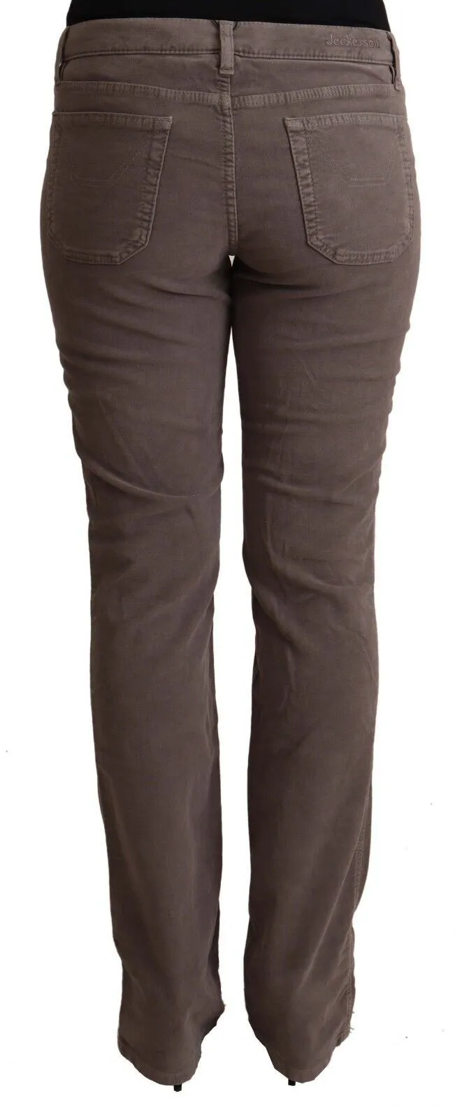 Jeckerson  Cotton Low Waist Iconic Patches Leg blue Women's Jeans