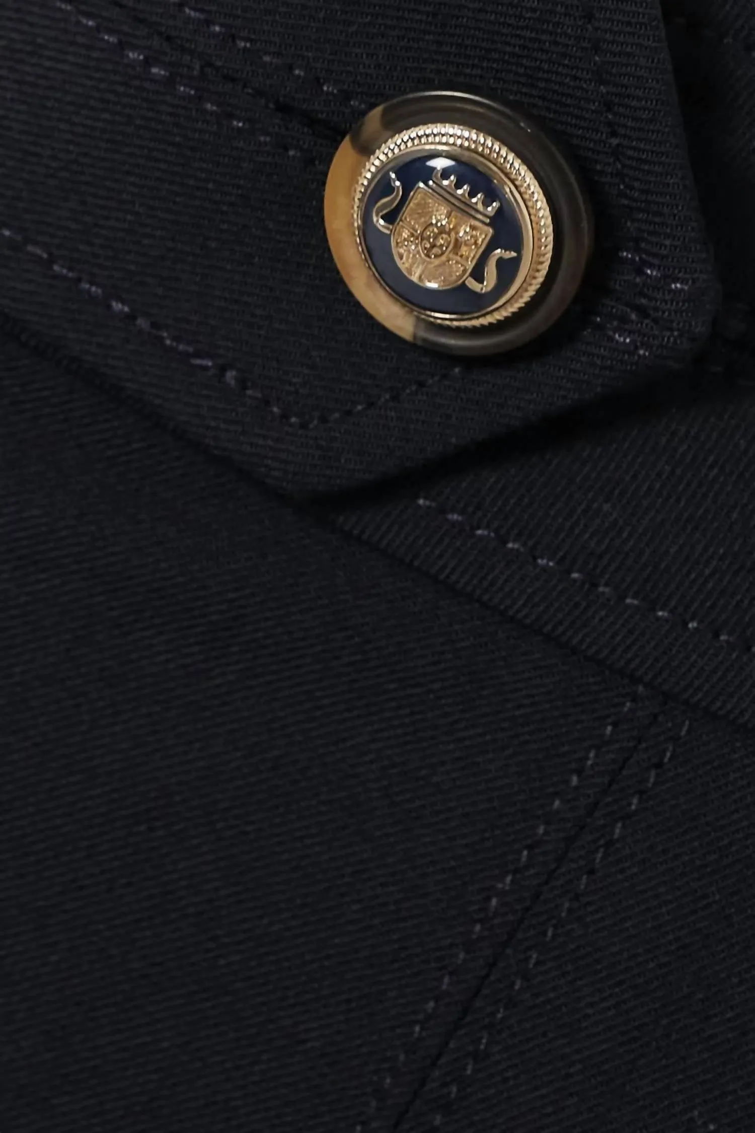 Jessamy Twill Slim-Leg Pants In Navy
