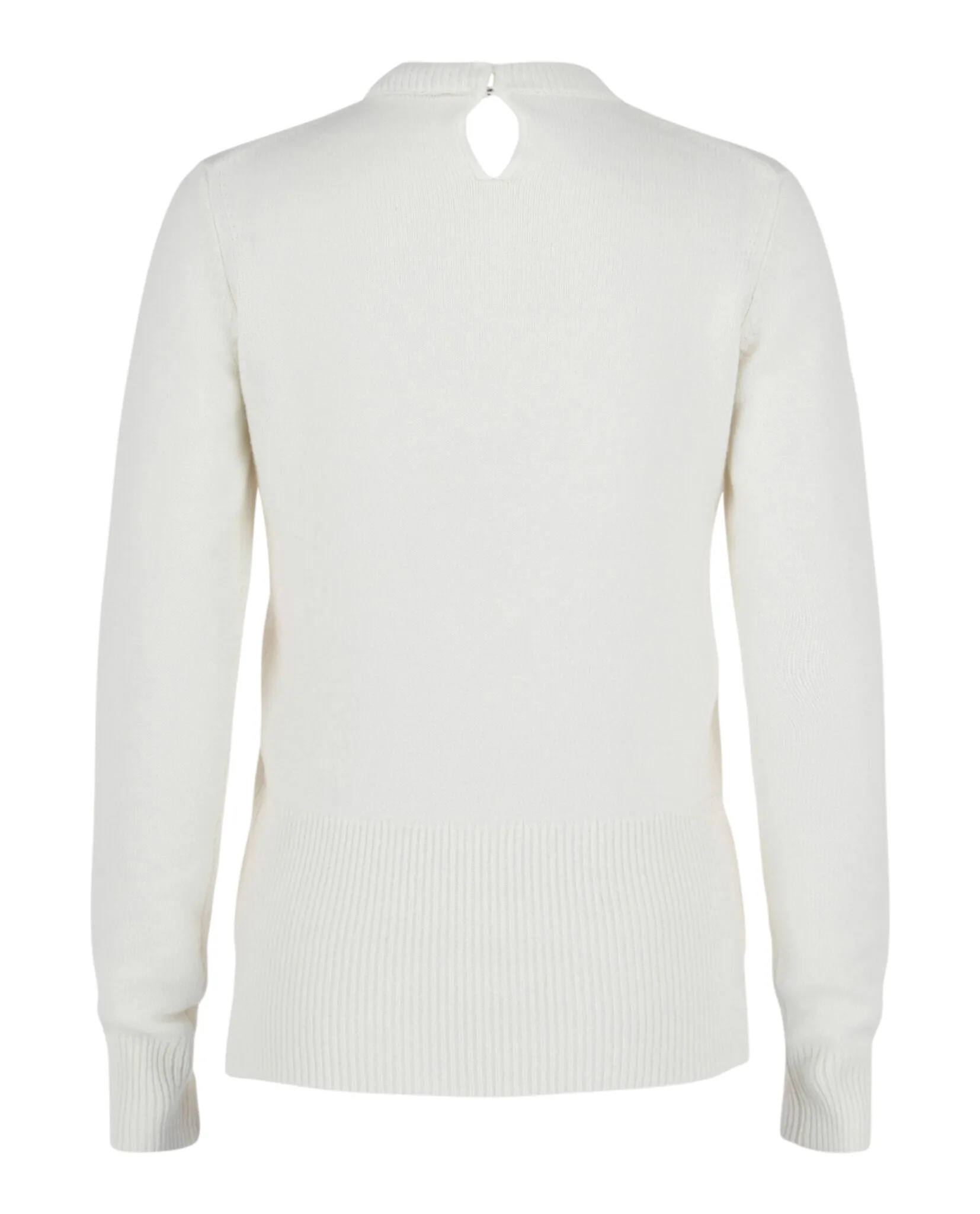 Jeweled Neck Knit Sweater