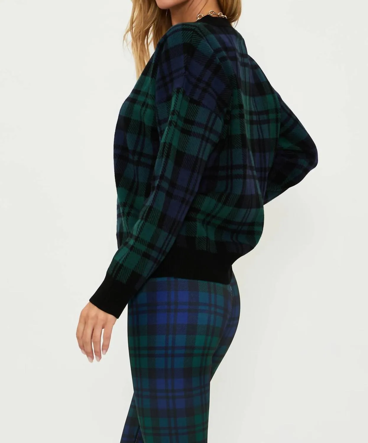 Joey Sweater In Wintergreen Plaid