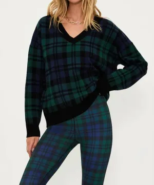 Joey Sweater In Wintergreen Plaid