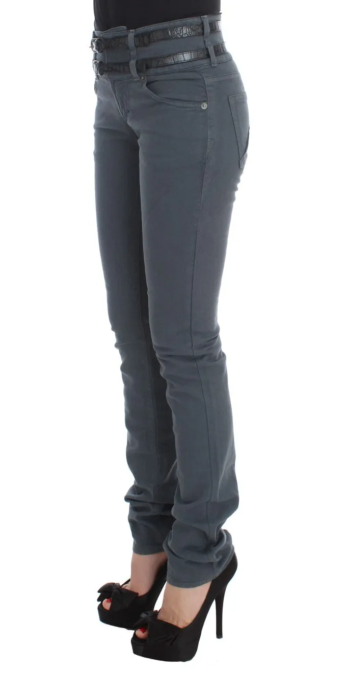 John Galliano  Cotton Blend Slim Fit High Waist Women's Jeans