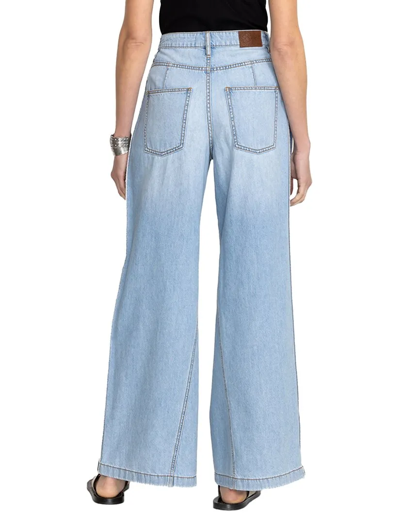 Johnny Was Melanie Blanket Stitch Wide Leg Jean