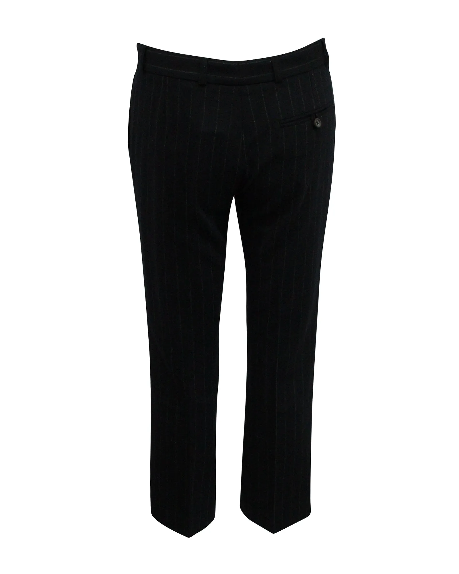 Joseph Pinstriped Pants in Navy Blue Wool