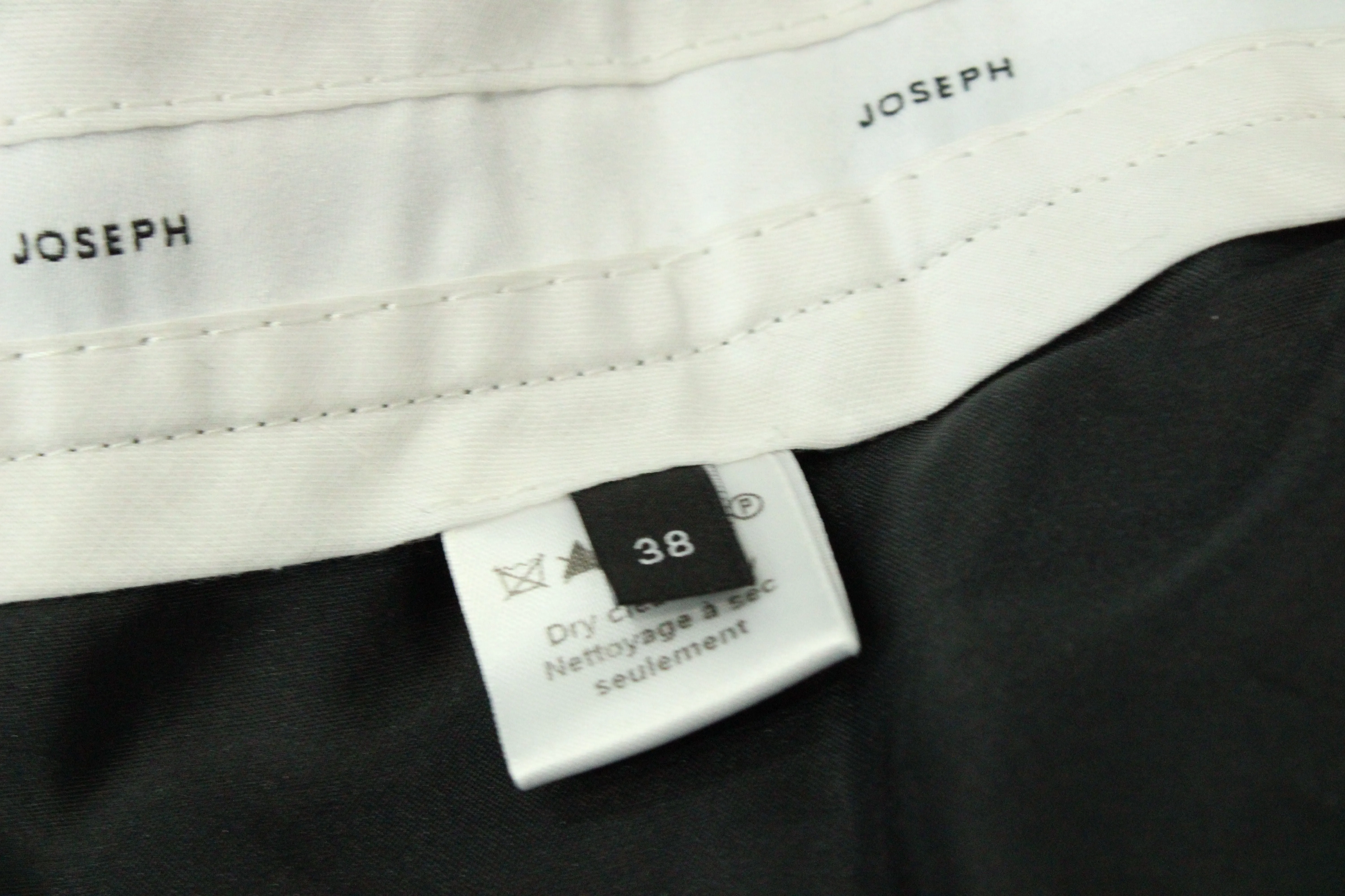 Joseph Pinstriped Pants in Navy Blue Wool