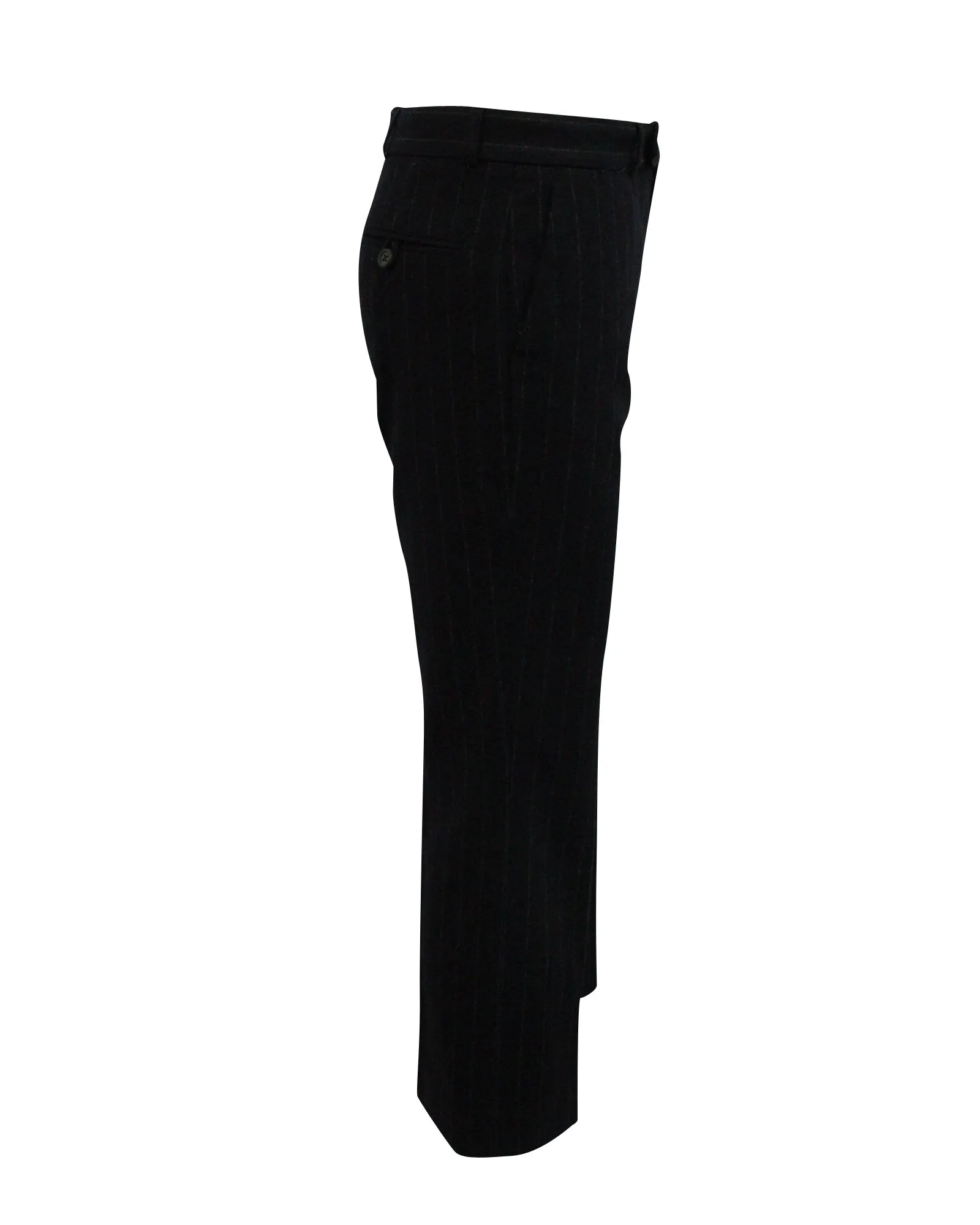 Joseph Pinstriped Pants in Navy Blue Wool