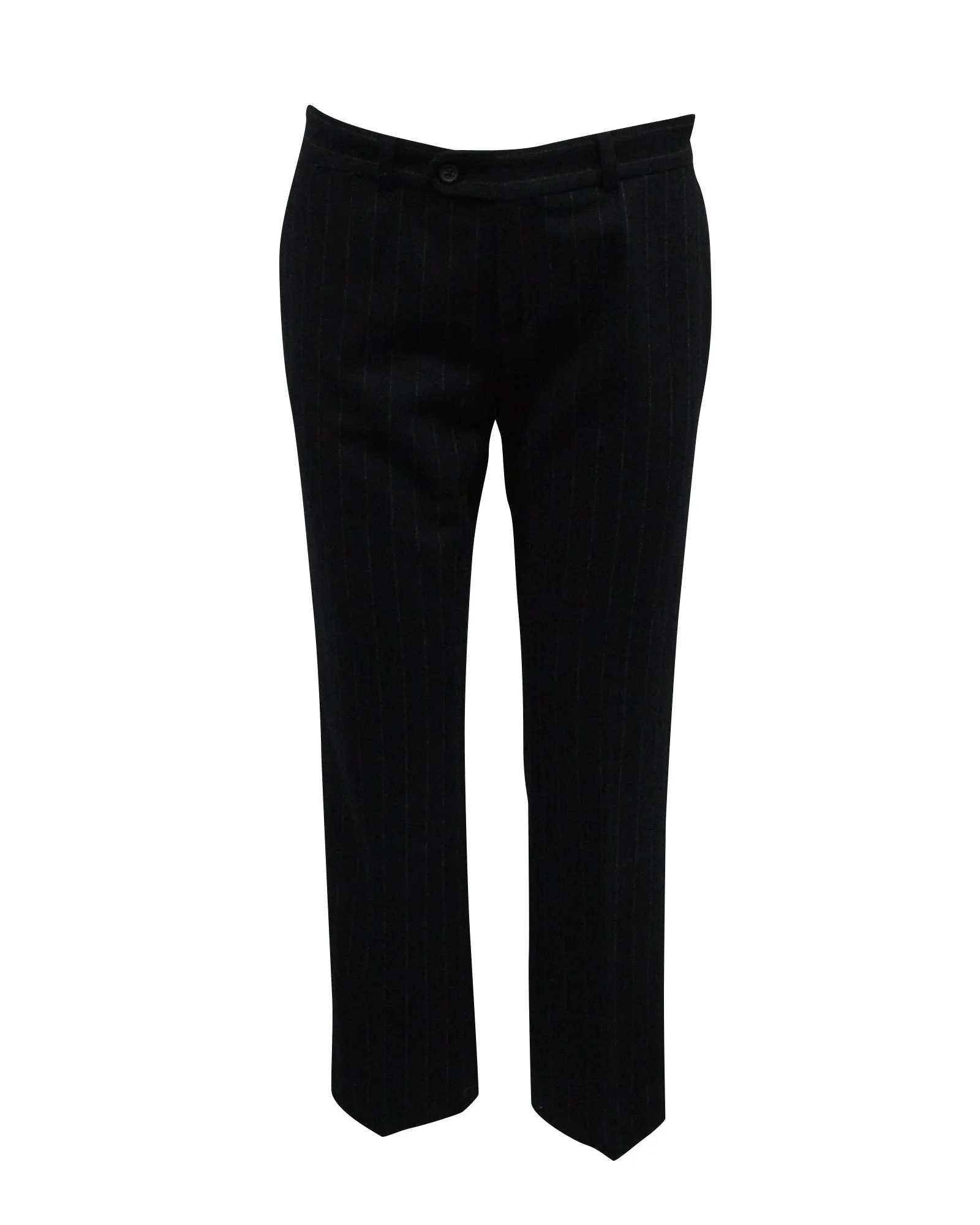 Joseph Pinstriped Pants in Navy Blue Wool
