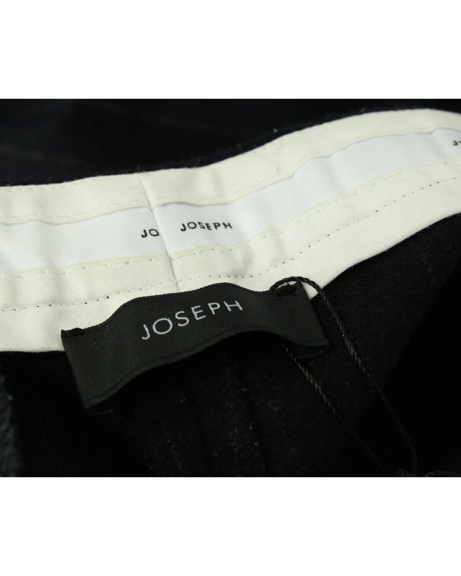 Joseph Pinstriped Pants in Navy Blue Wool