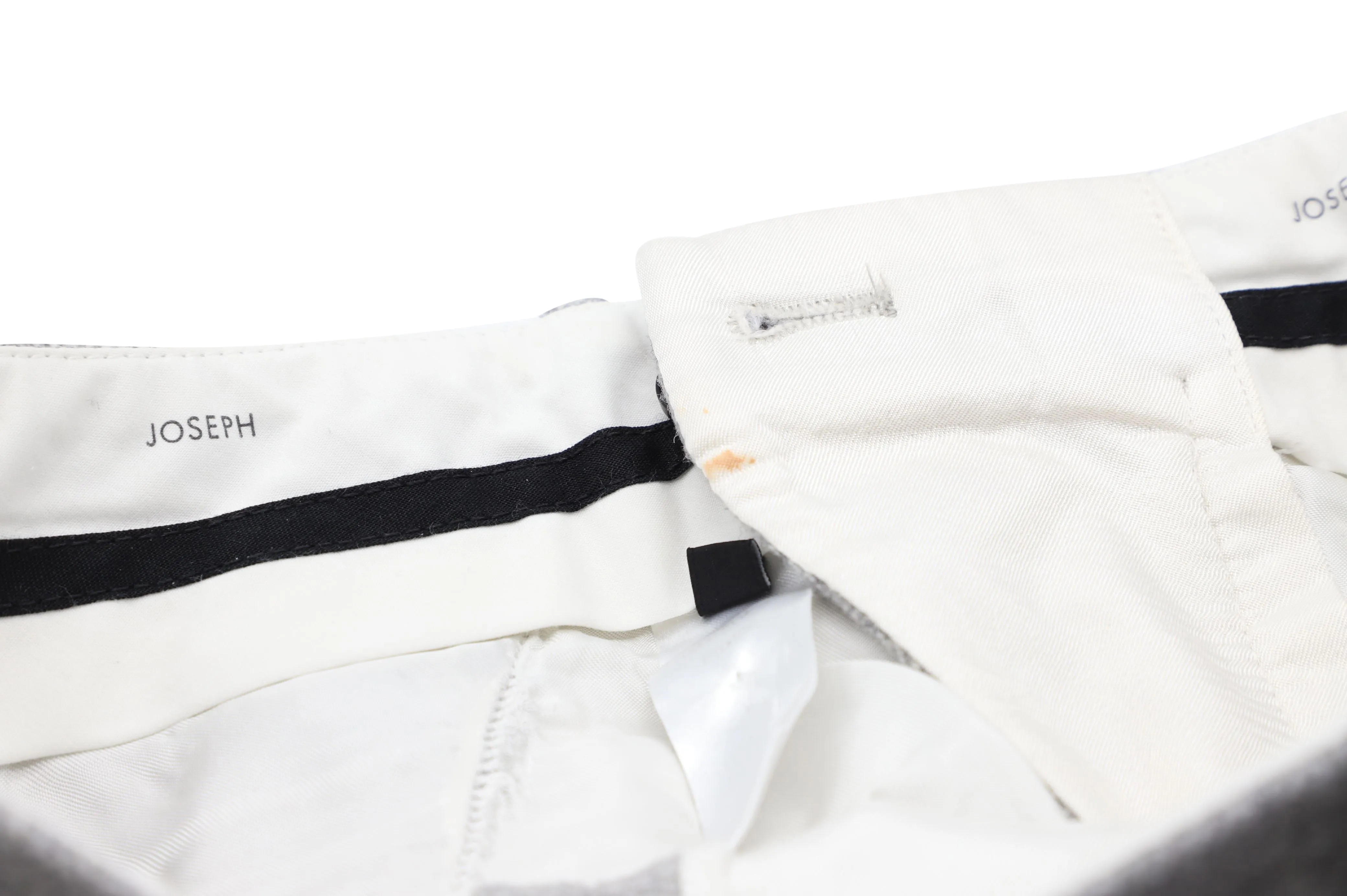Joseph Straight Trousers in Grey Wool