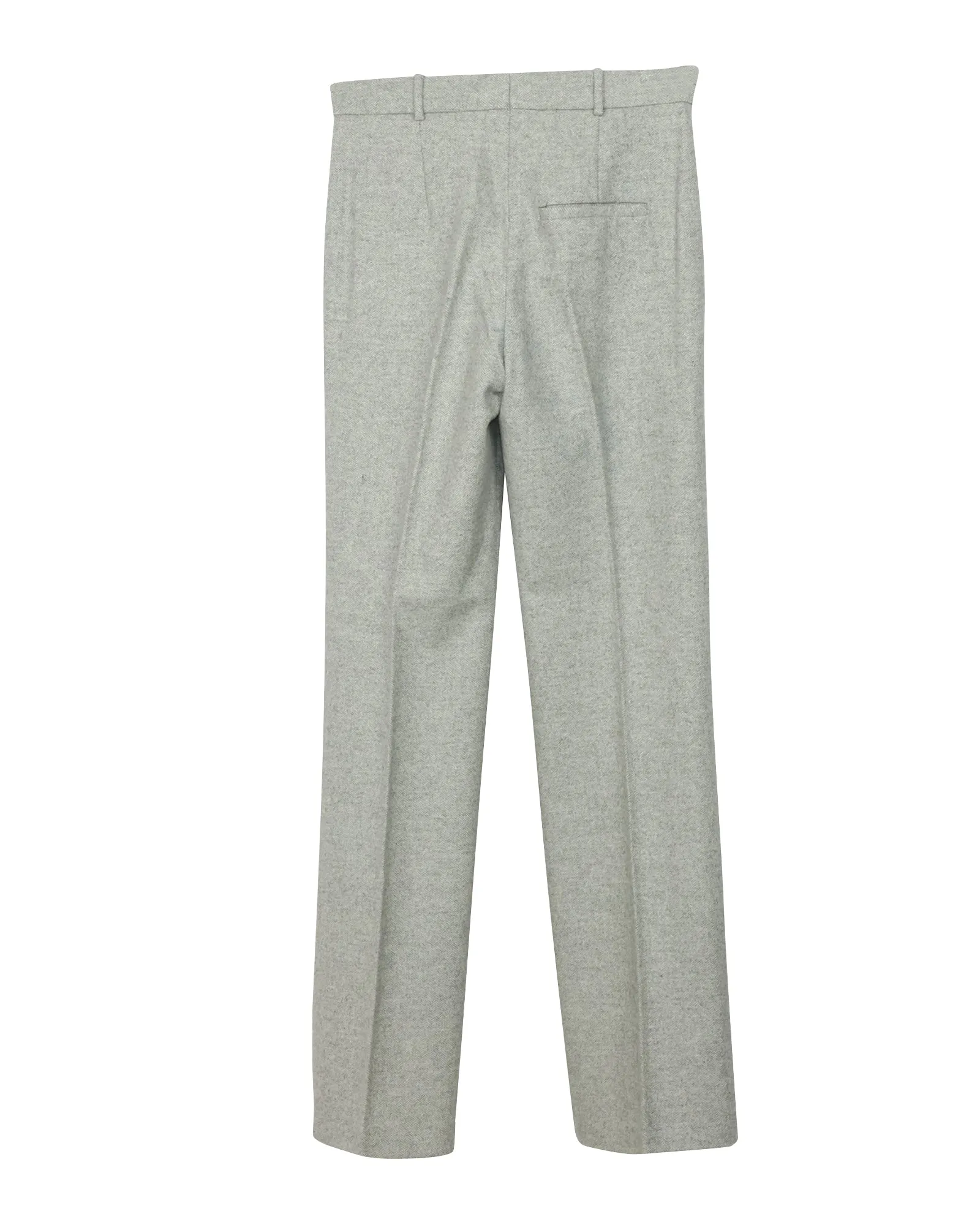 Joseph Straight Trousers in Grey Wool