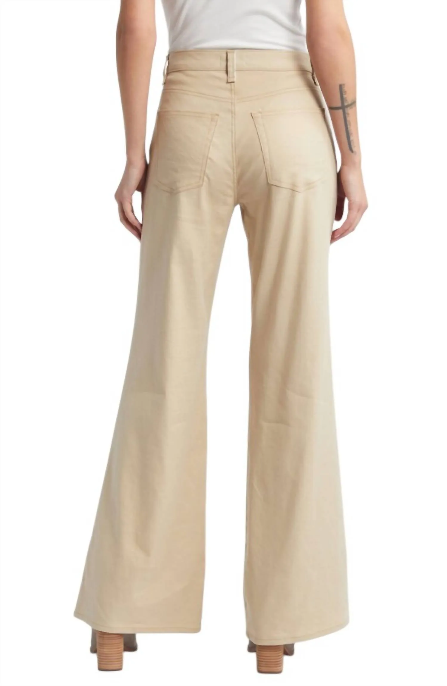 Juniper Linen Wide Leg In Khaki
