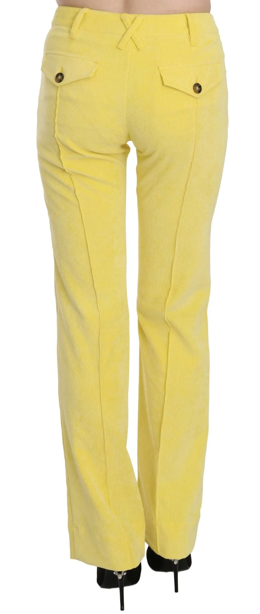 Just Cavalli  Corduroy Mid Waist Straight Trousers Women's Pants