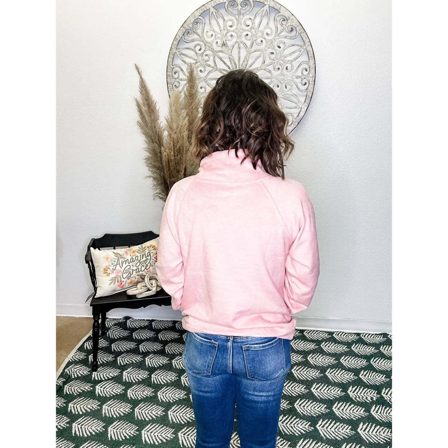 Kangaroo Pocket Top In Pink