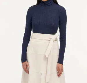 Kayden Knit Top In Melange Navy