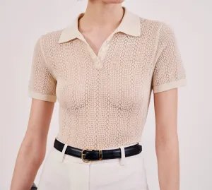 Kenza Button Up Sweater In Ivory