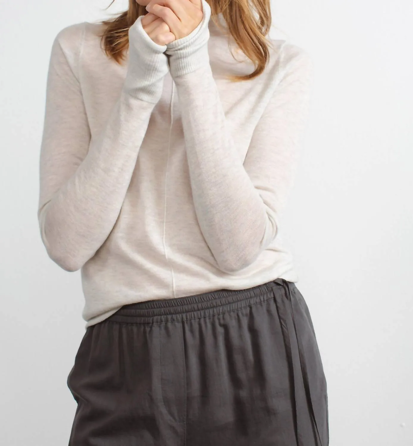 Langdon Wool Top In Cloud