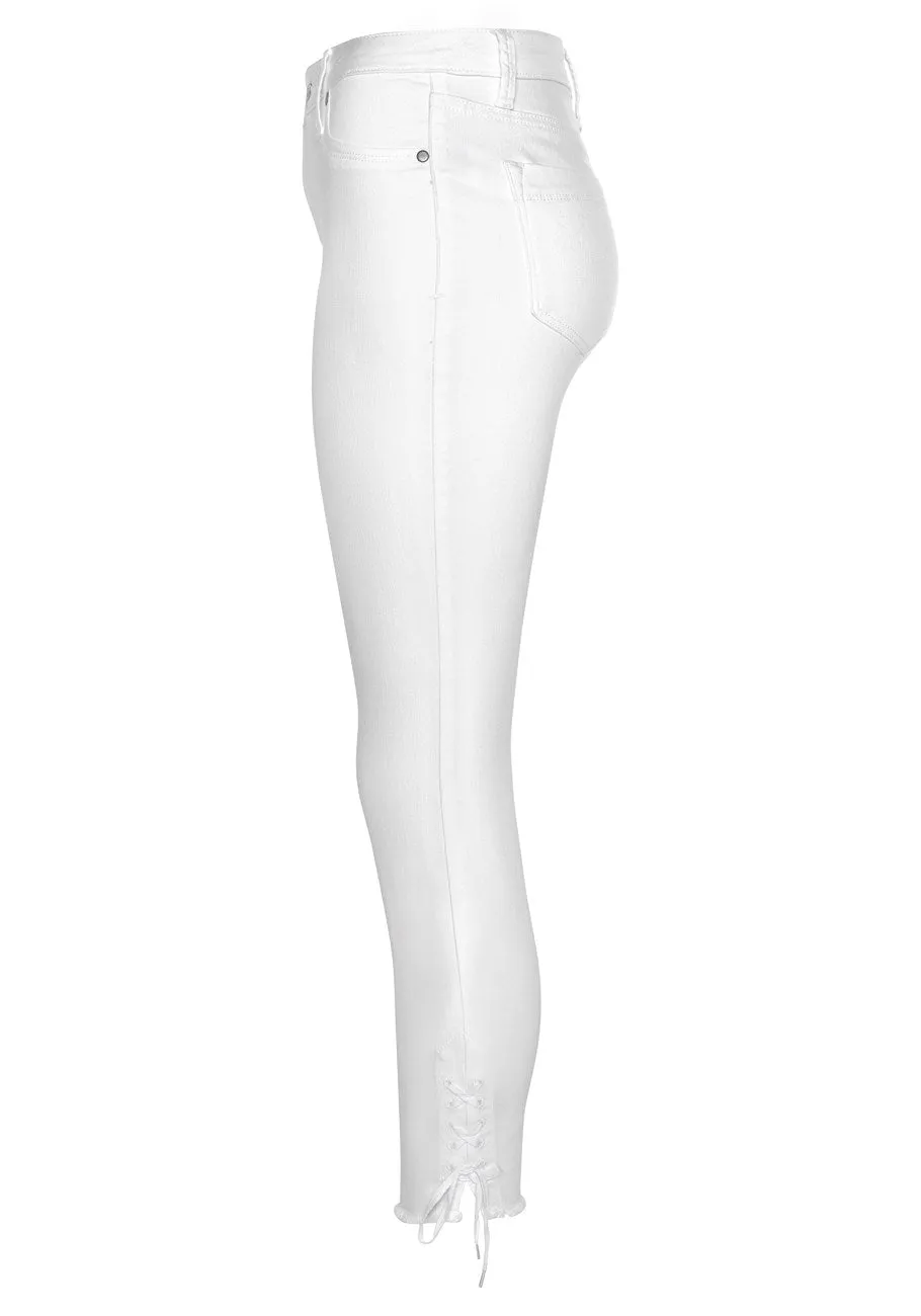 LASCANA Women's Lace Up Jeggings