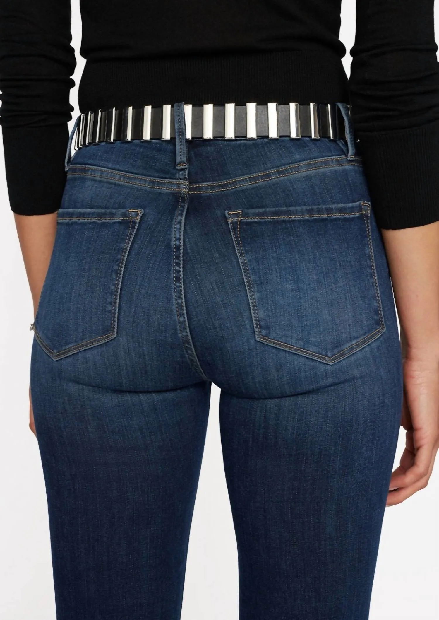 Le One Crop Mini Boot Denim In Hanbury