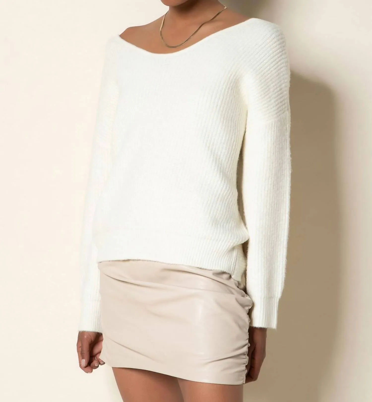 Leigh Sweater In Gardenia