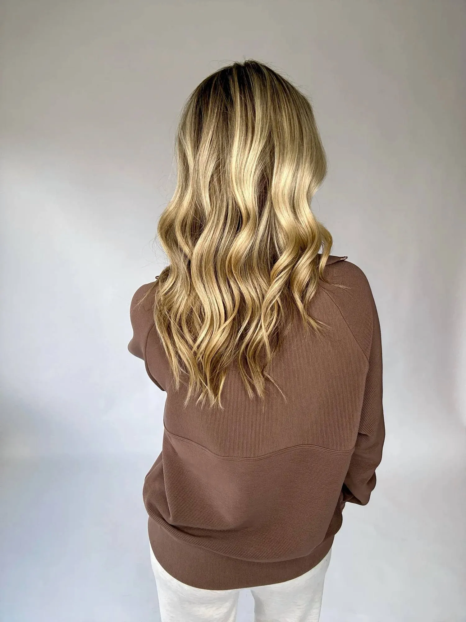 Lismore Half Zip Sweater Top In Deep Taupe
