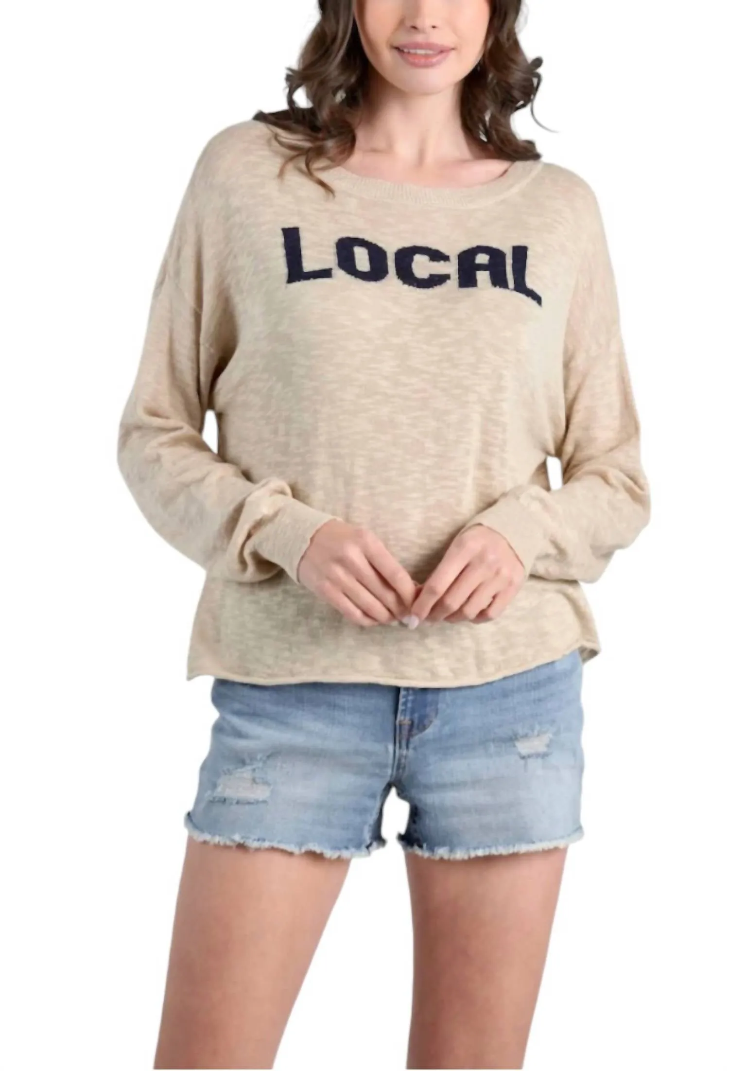 Local Sweater In Mid Navy