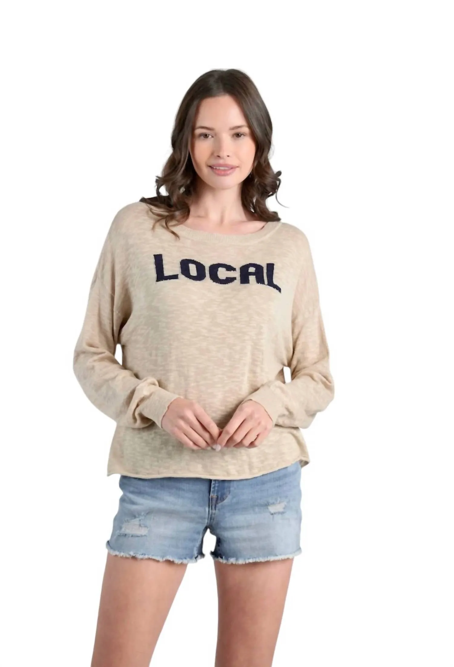 Local Sweater In Mid Navy