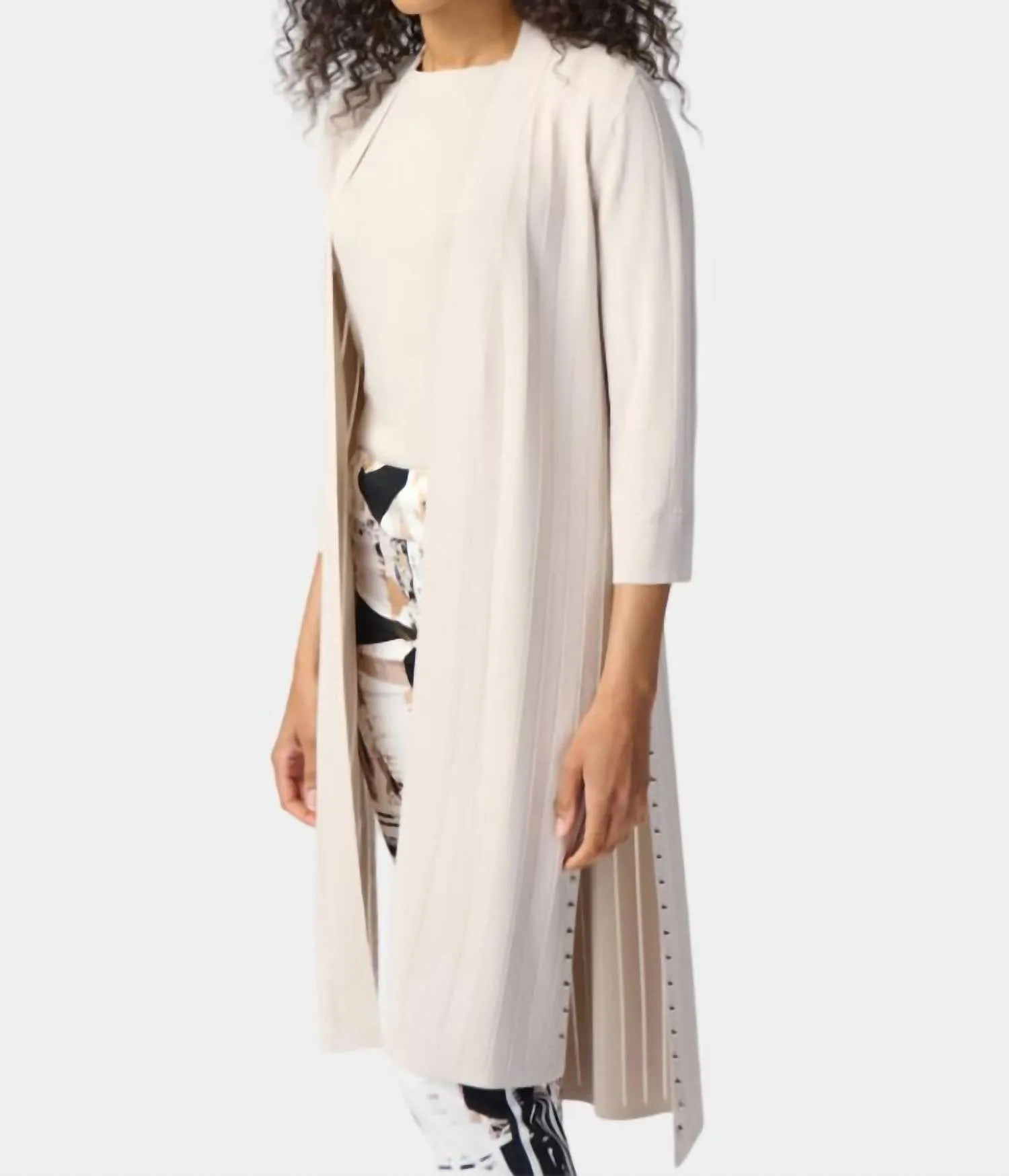 Long Cover-Up Cardigan In Moonstone
