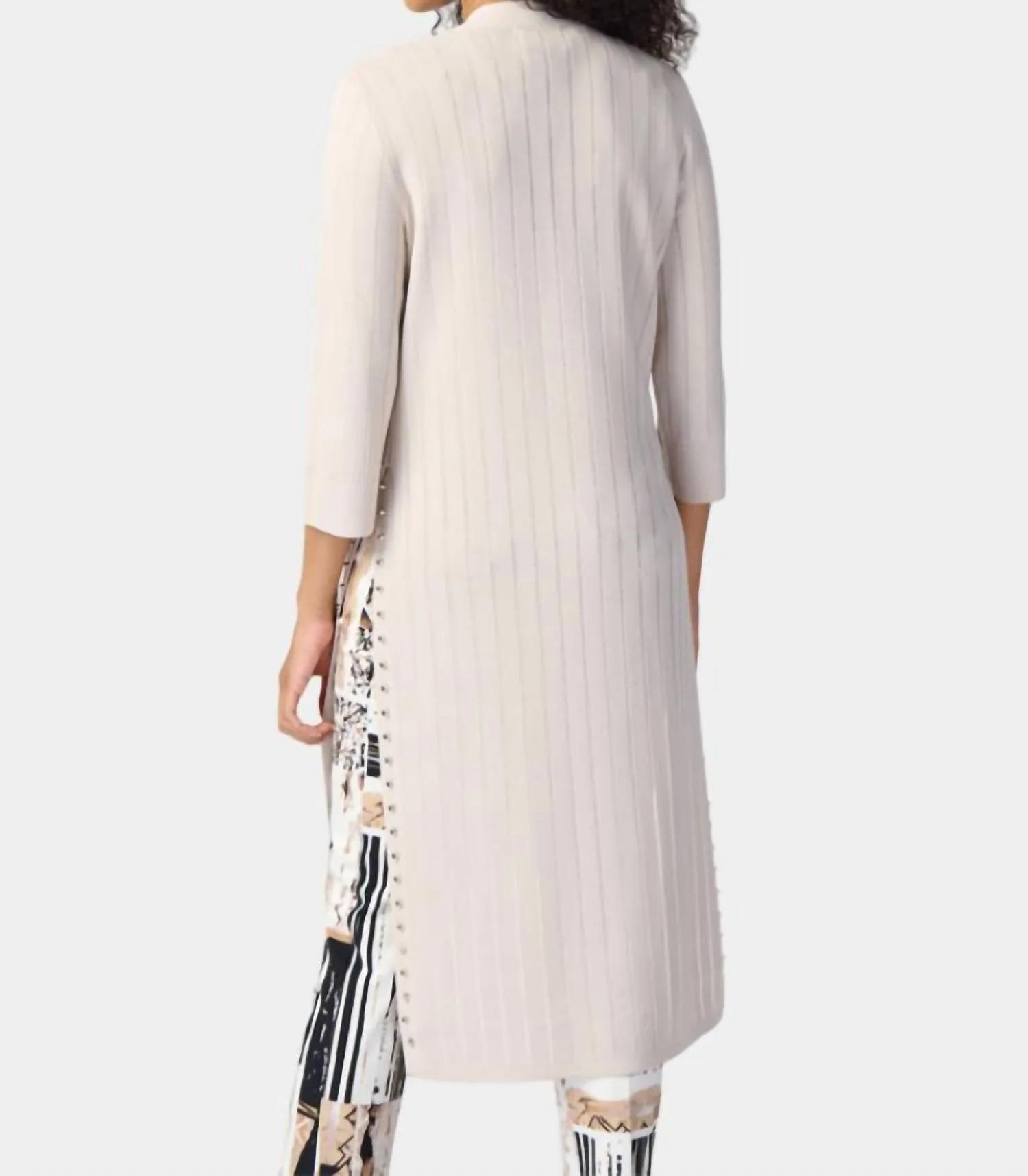 Long Cover-Up Cardigan In Moonstone