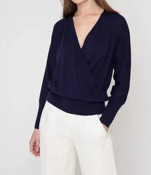 Long Sleeve Sweater In Navy