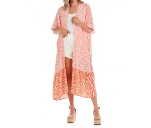 Lorena Kimono In Peach