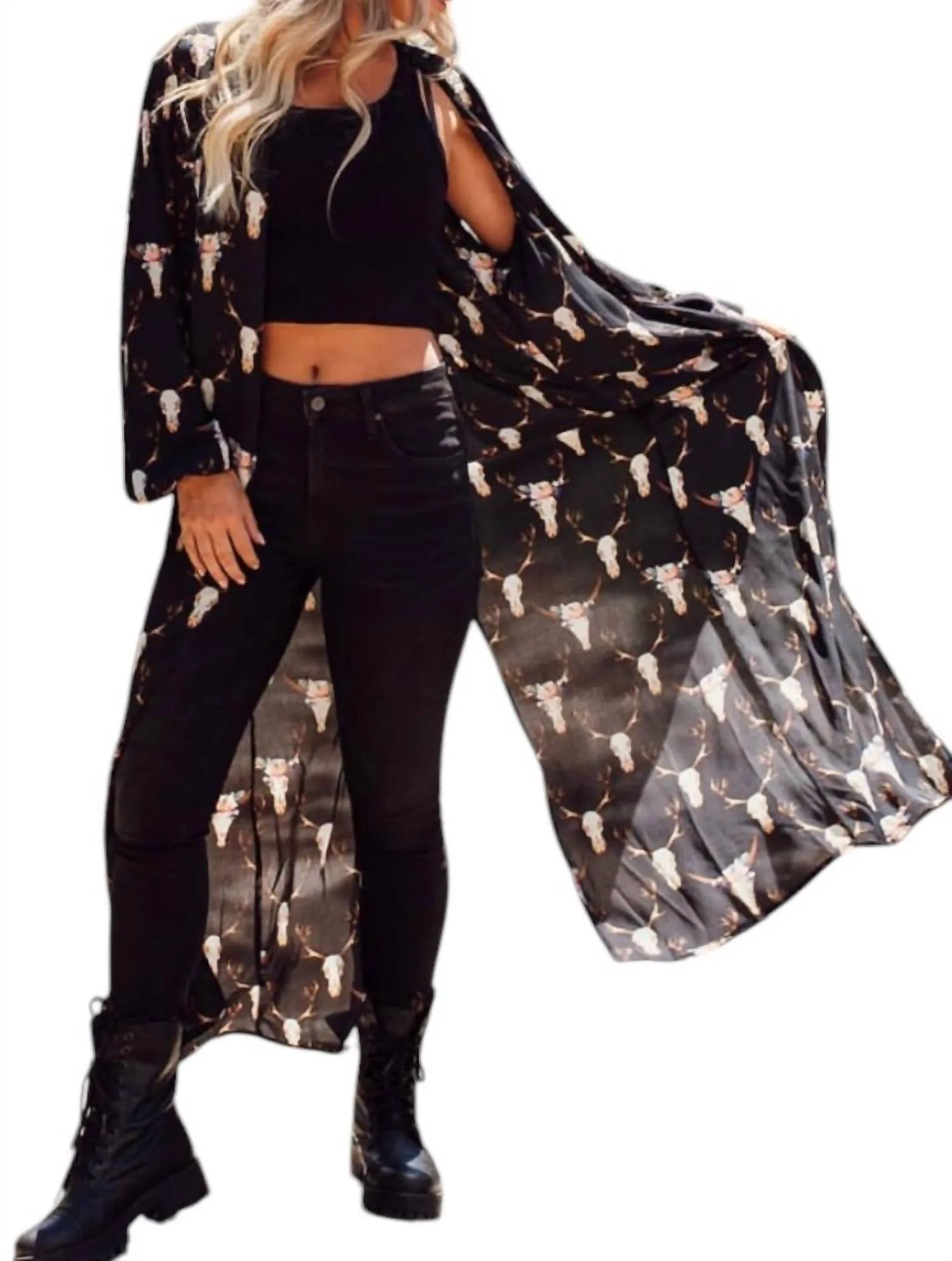 Loretta Death Valley Duster In Black