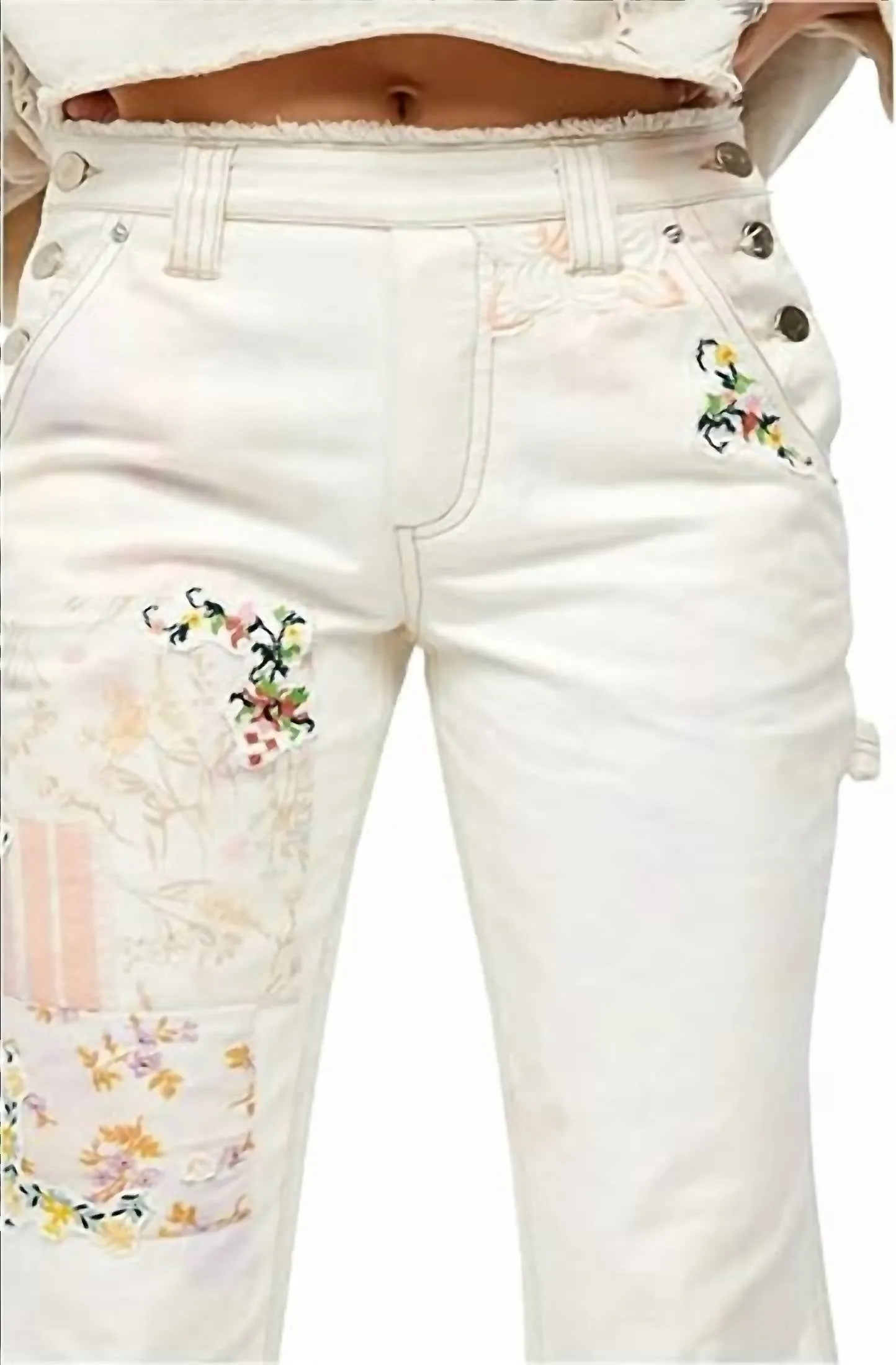 Love Alive Boyfriend Jeans In White