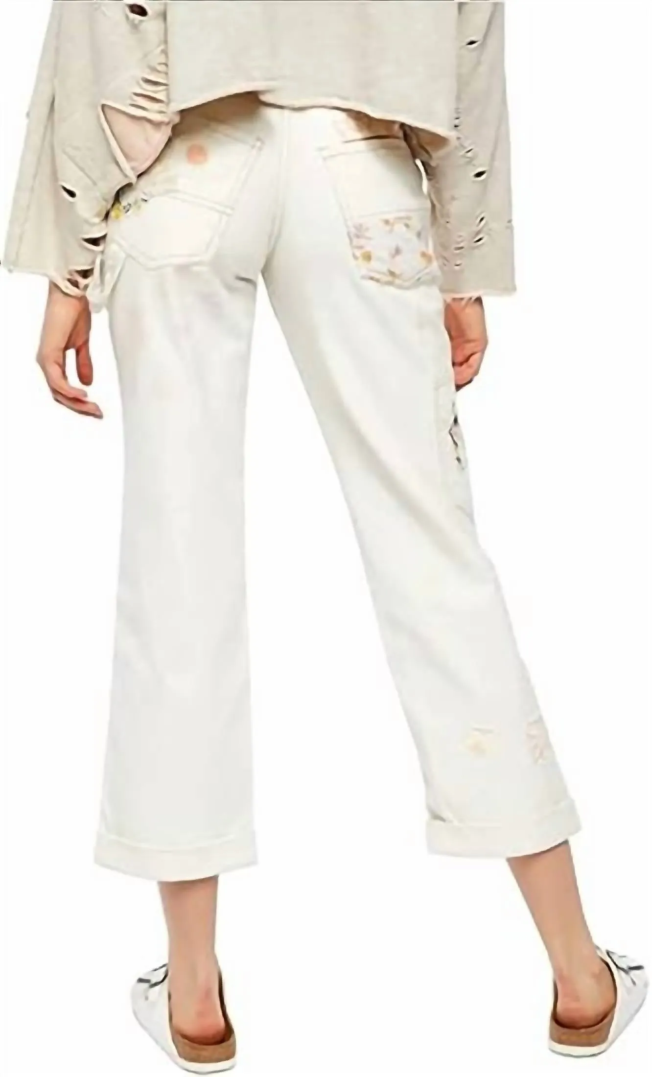 Love Alive Boyfriend Jeans In White