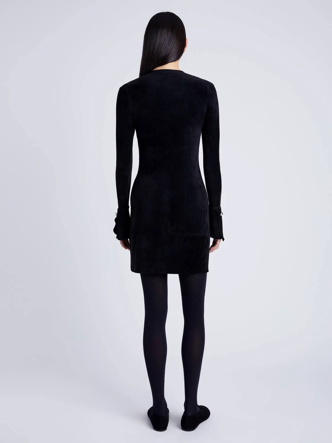 Lucille Chenille Cardigan In Black