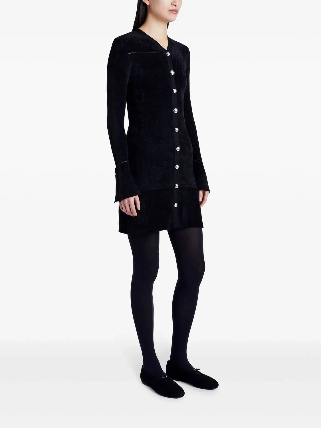 Lucille Chenille Cardigan In Black