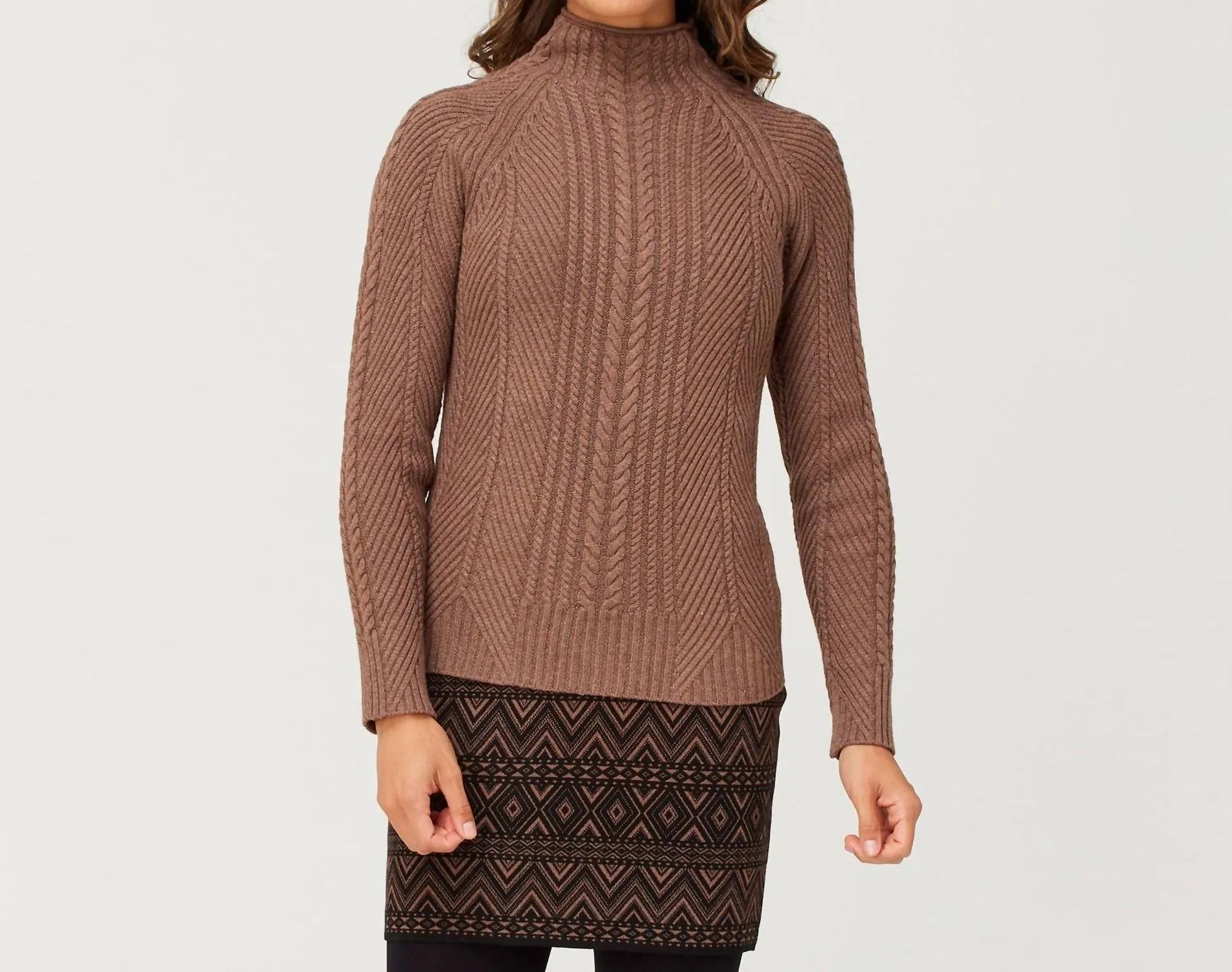 Lydia Mockneck Sweater In Pecan