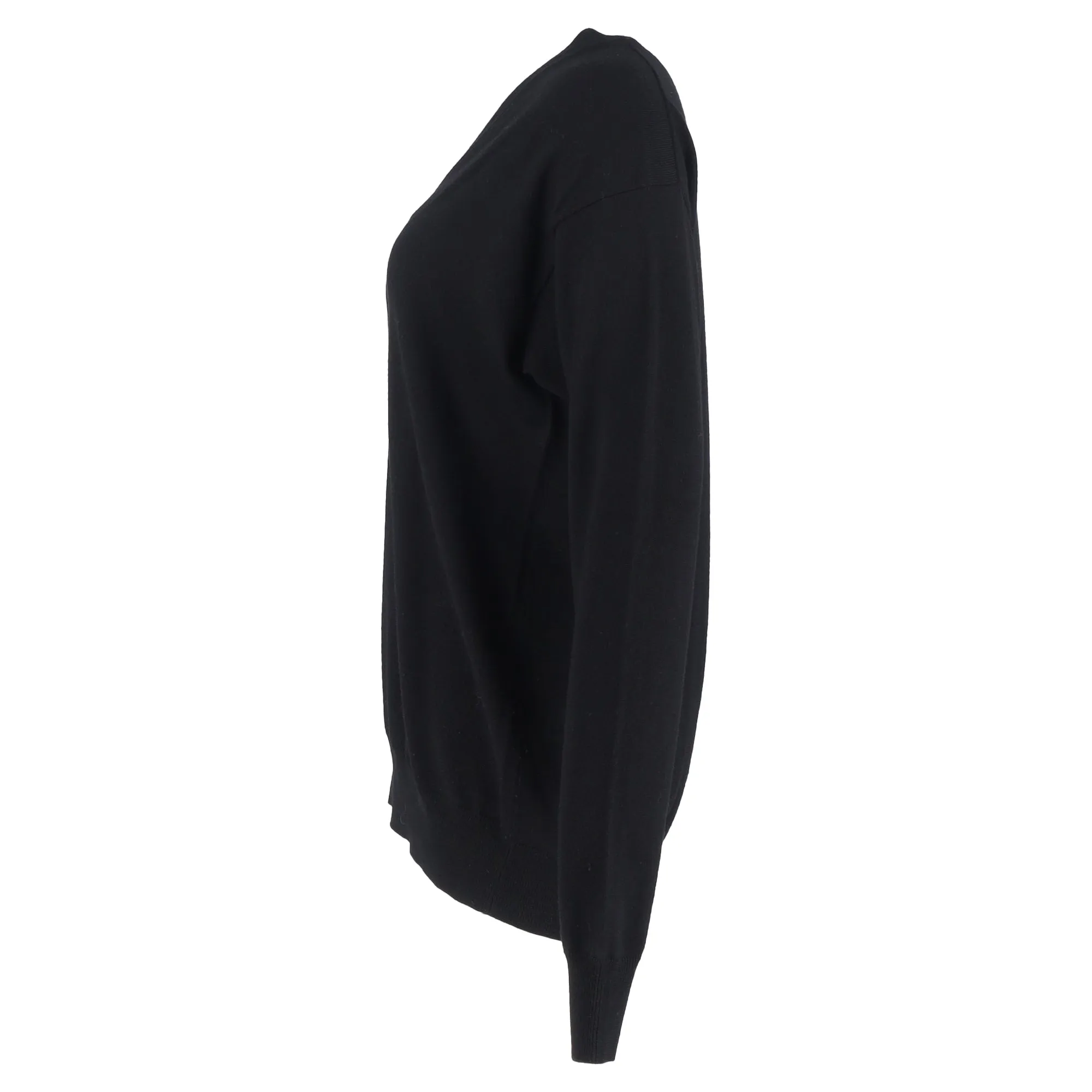 Maison Margiela V-Neck Sweater in Black Wool