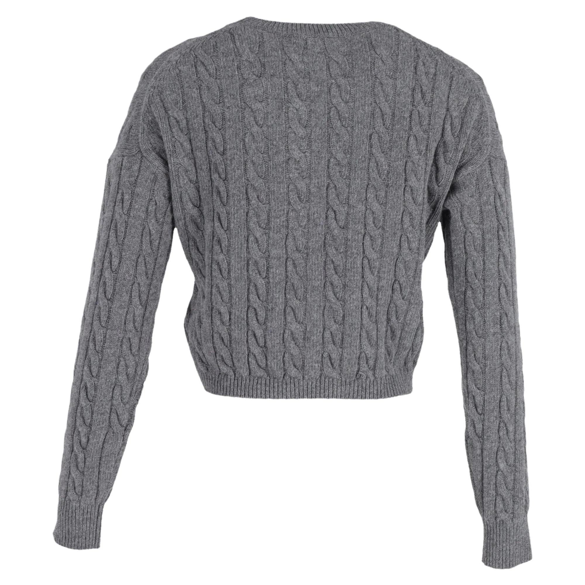 Maje Knitted Sweater in Grey Wool