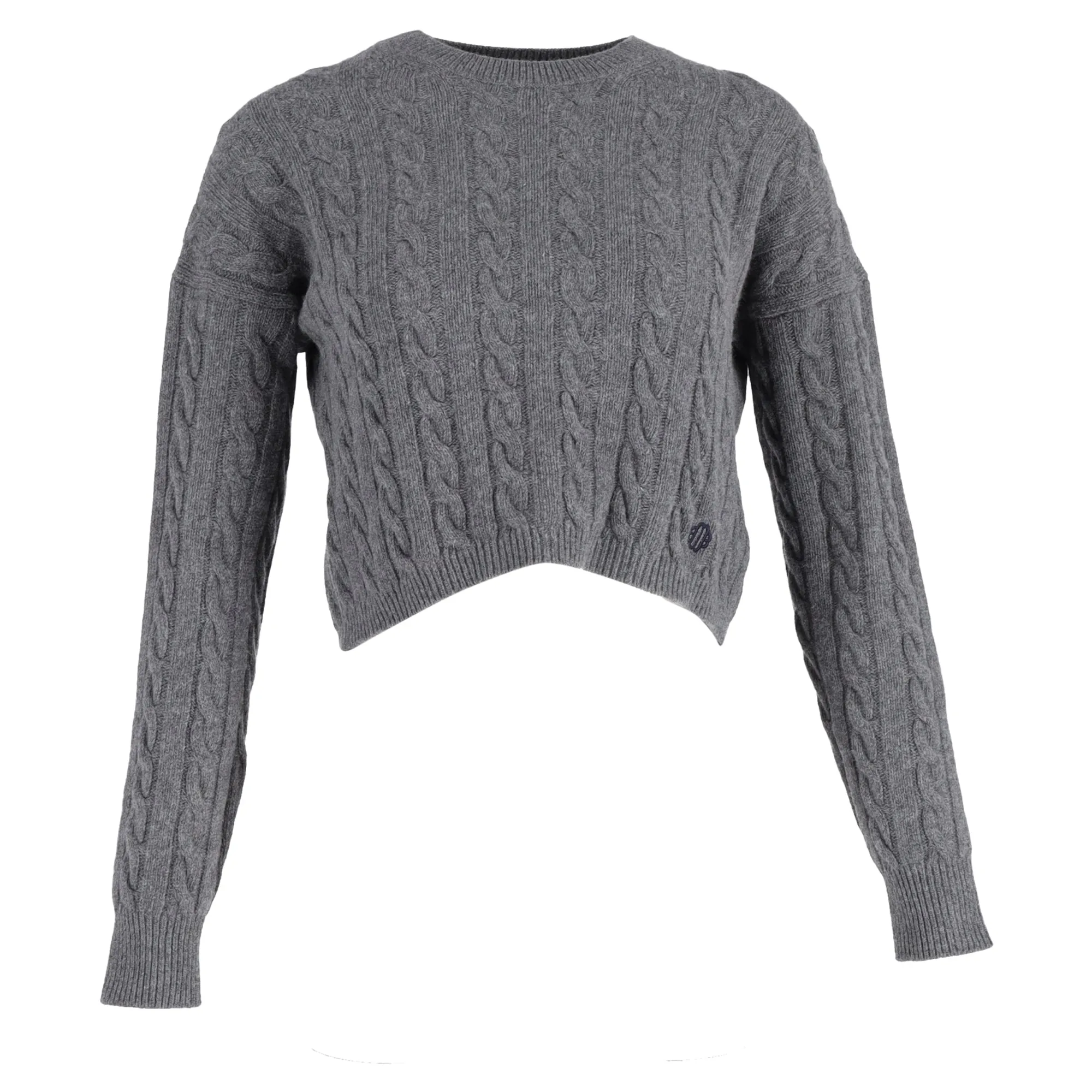 Maje Knitted Sweater in Grey Wool